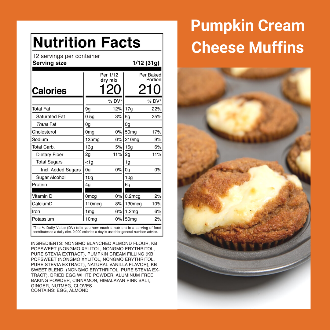 Pumpkin Spice Cream Cheese Cake Mix -3g net carb