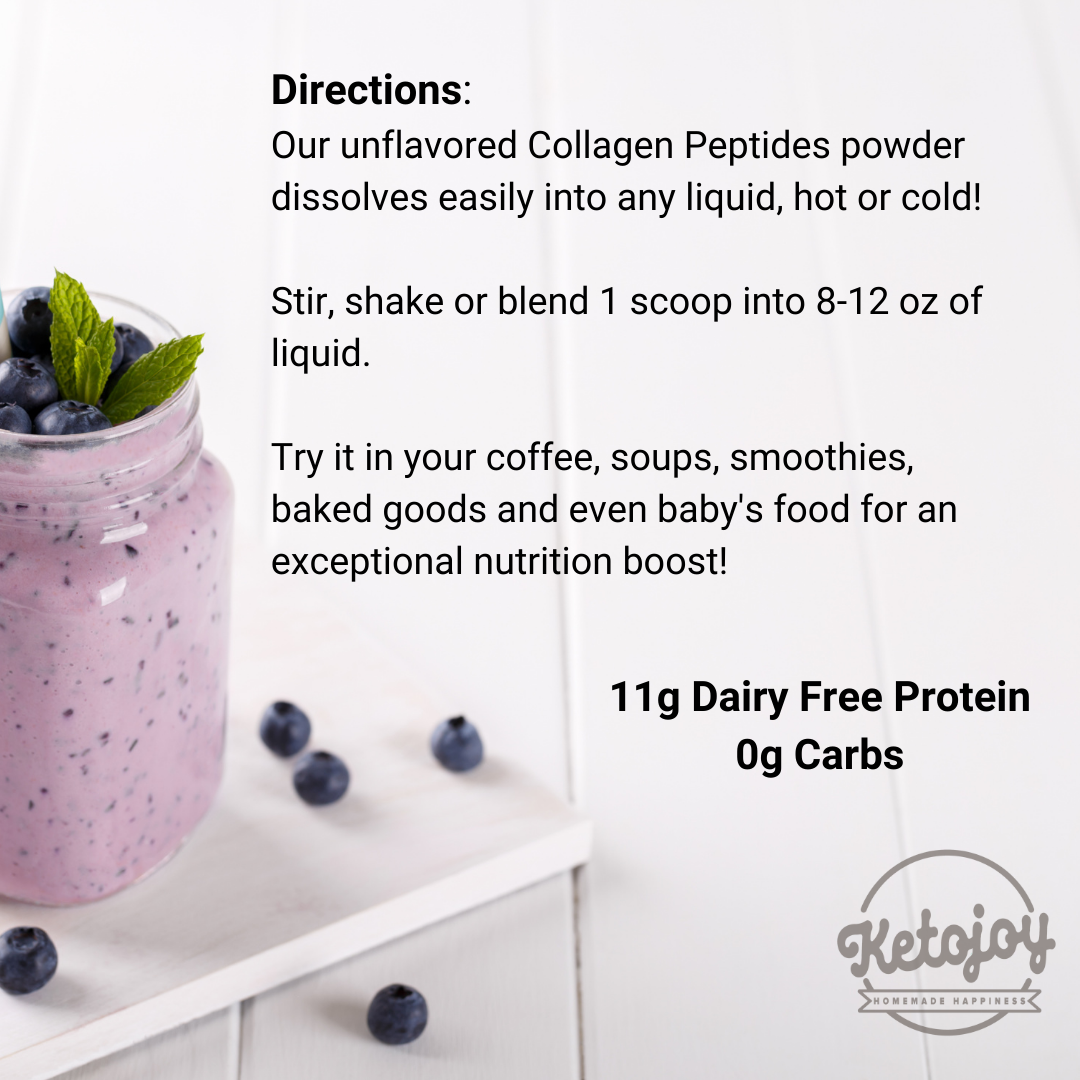 Pure Collagen Peptides Powder - 0 g carb