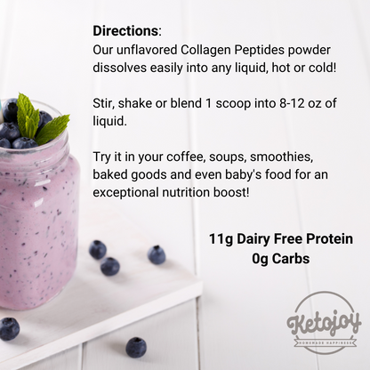Pure Collagen Peptides Powder - 0 g carb
