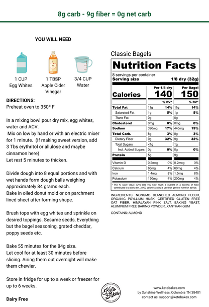 Classic Bagels Mix - 0 g carb