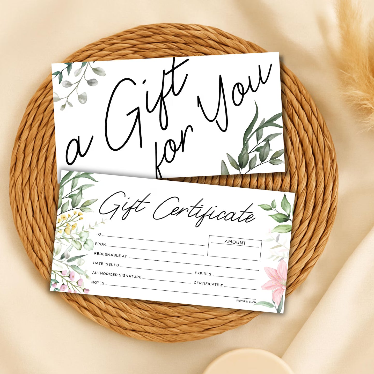 $50 Gift Certificate with Envelope
