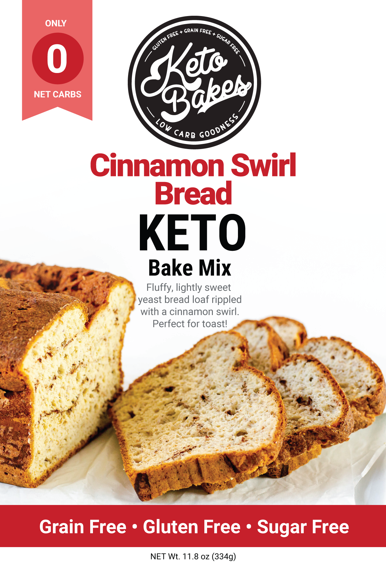 Cinnamon Swirl Bread Mix - 0 g net carbs