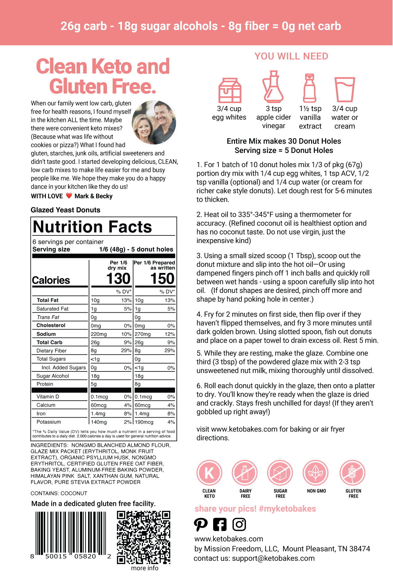 Glazed Donut Holes Mix - 0 g net carbs