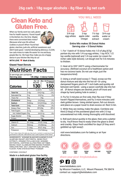 Glazed Donut Holes Mix - 0 g net carbs