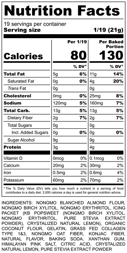 Lemon Iced Cookies - 2g net carb