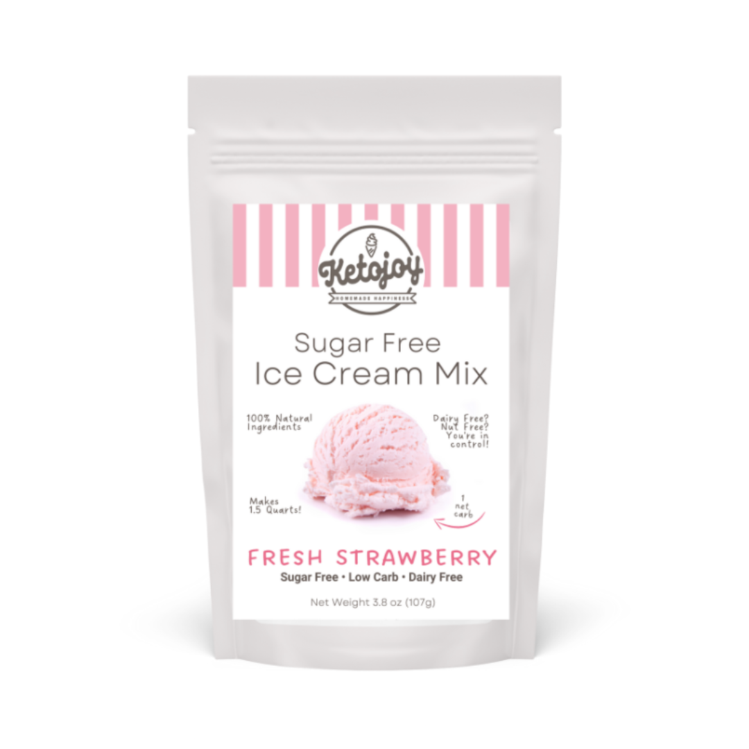 Ice Cream Mix - FRESH STRAWBERRY - 1g net carb