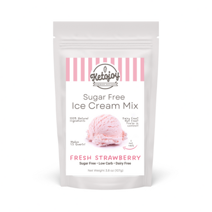 Ice Cream Mix - FRESH STRAWBERRY - 1g net carb