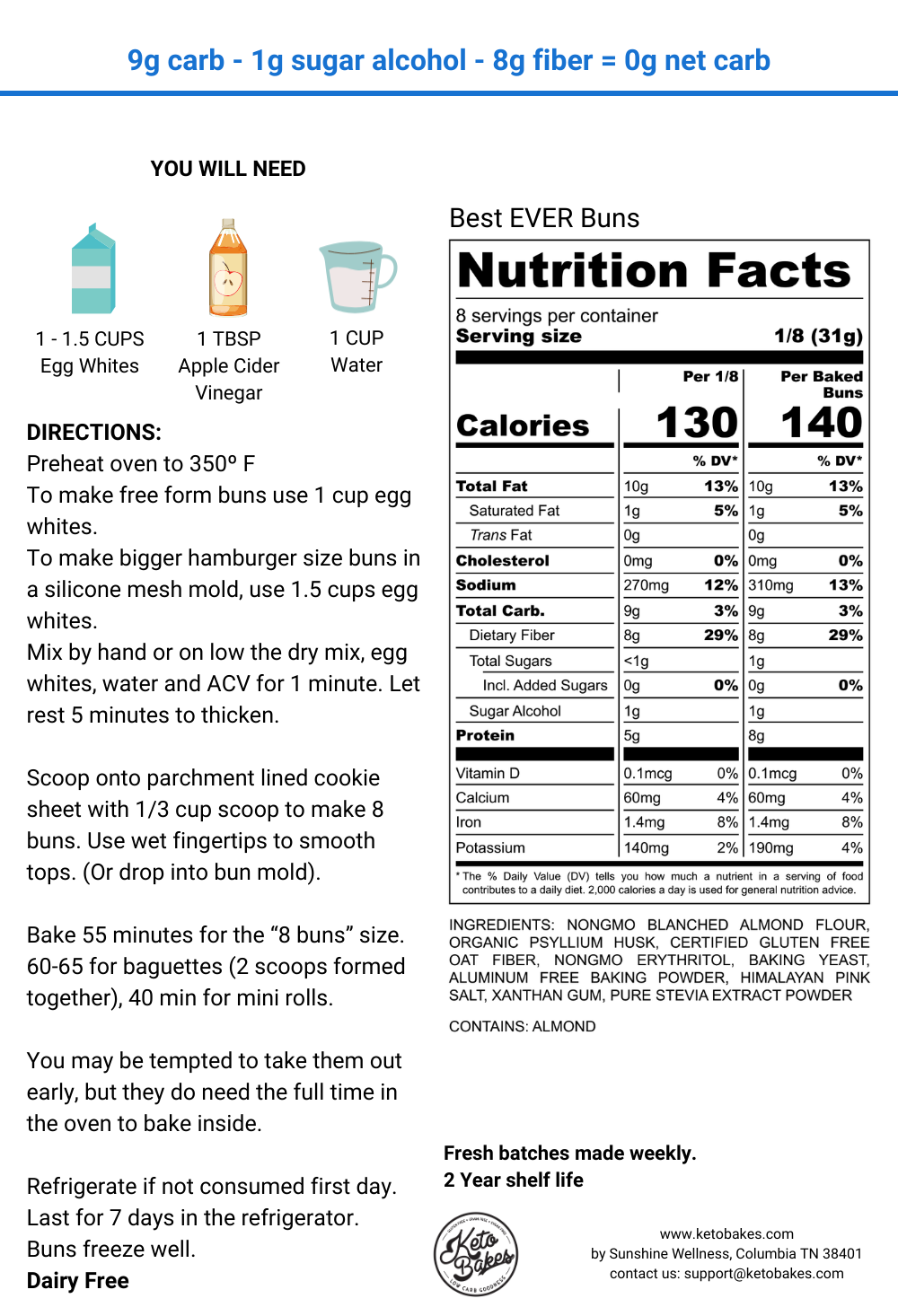 Best EVER Buns Mix - 0 net carb