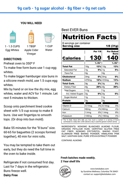 Best EVER Buns Mix - 0 net carb